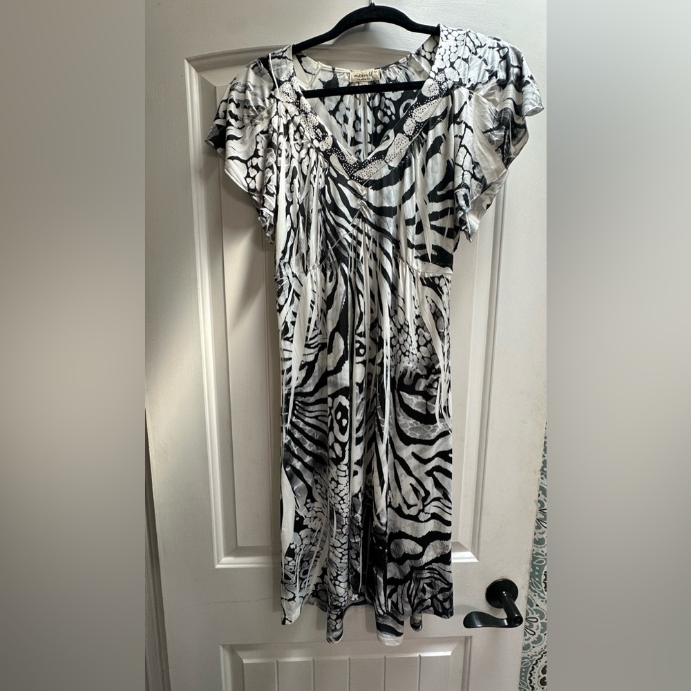 One World Black and White Dress